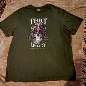 NWOT THRT Skull SNAKE Graphic Men’s T-Shirt 3XL LIVE ON EVEN AFTER DEATH